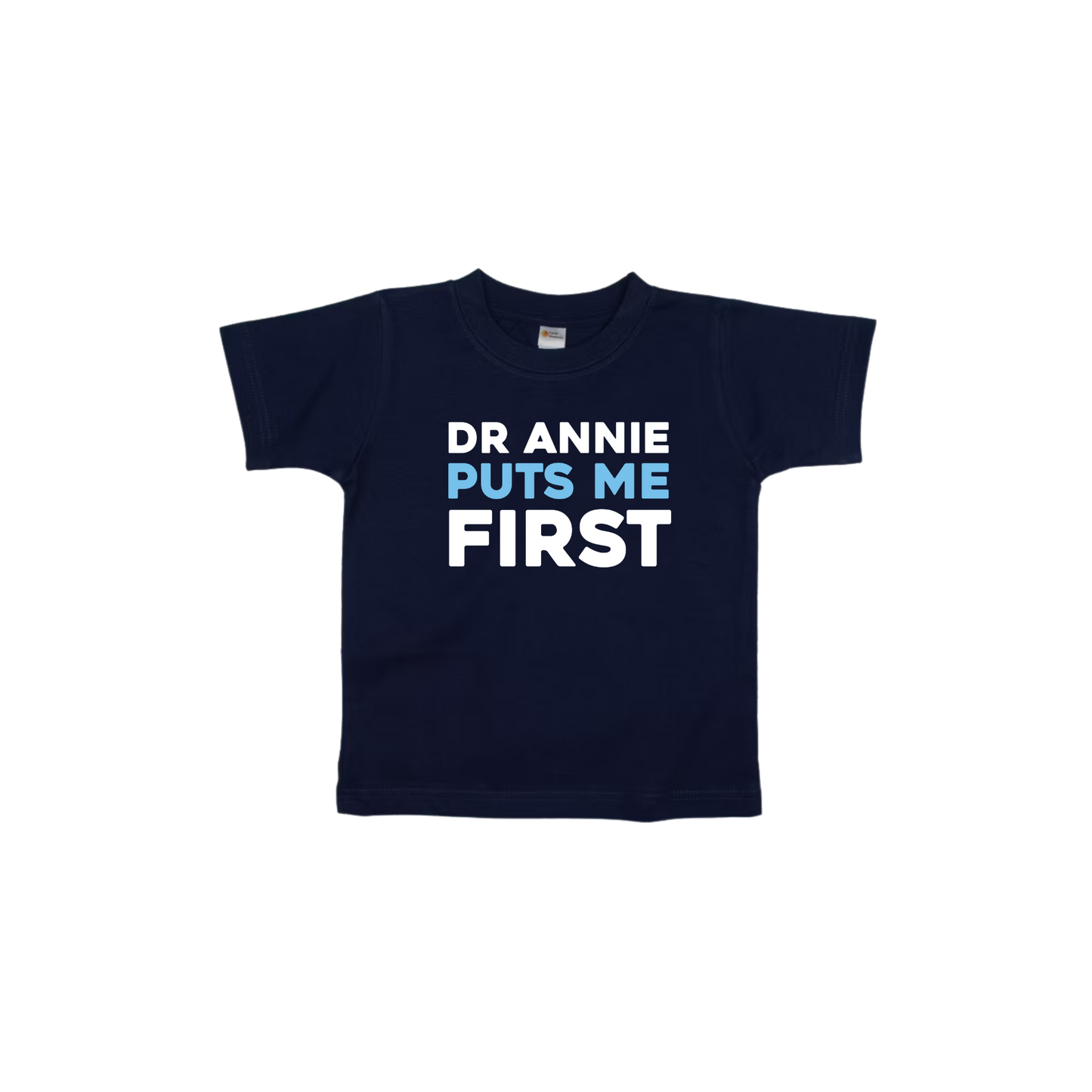 Dr. Annie Andrews Puts Me First Youth Crewneck Tee