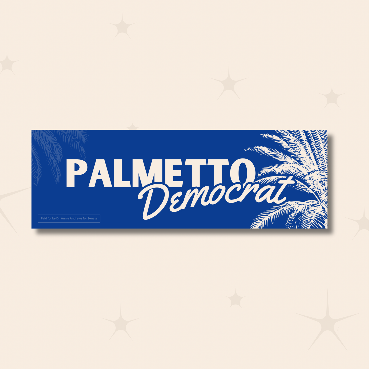 Palmetto Democrat Bumper Sticker