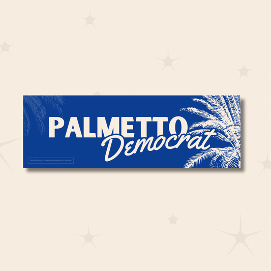 Palmetto Democrat Bumper Sticker