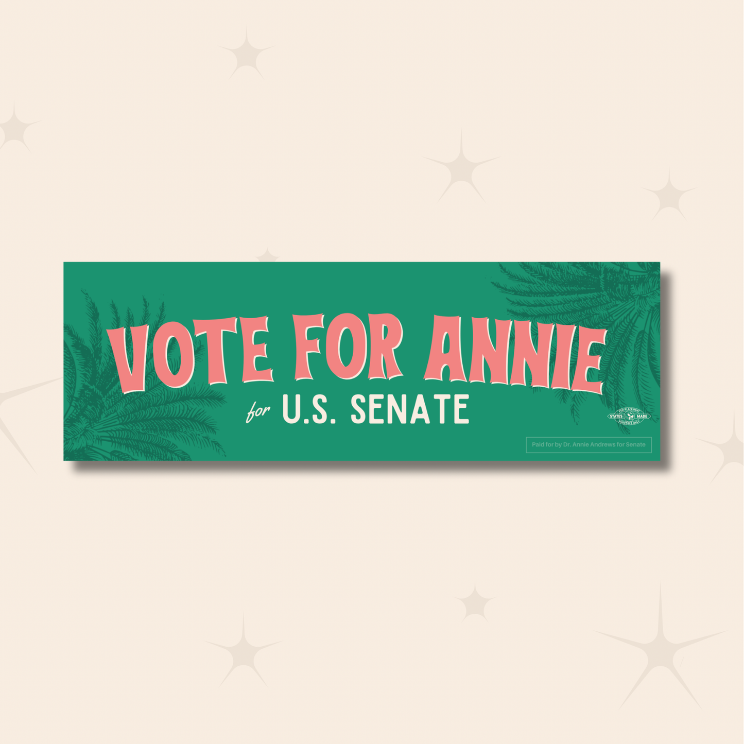 Vote for Annie Bumper Sticker