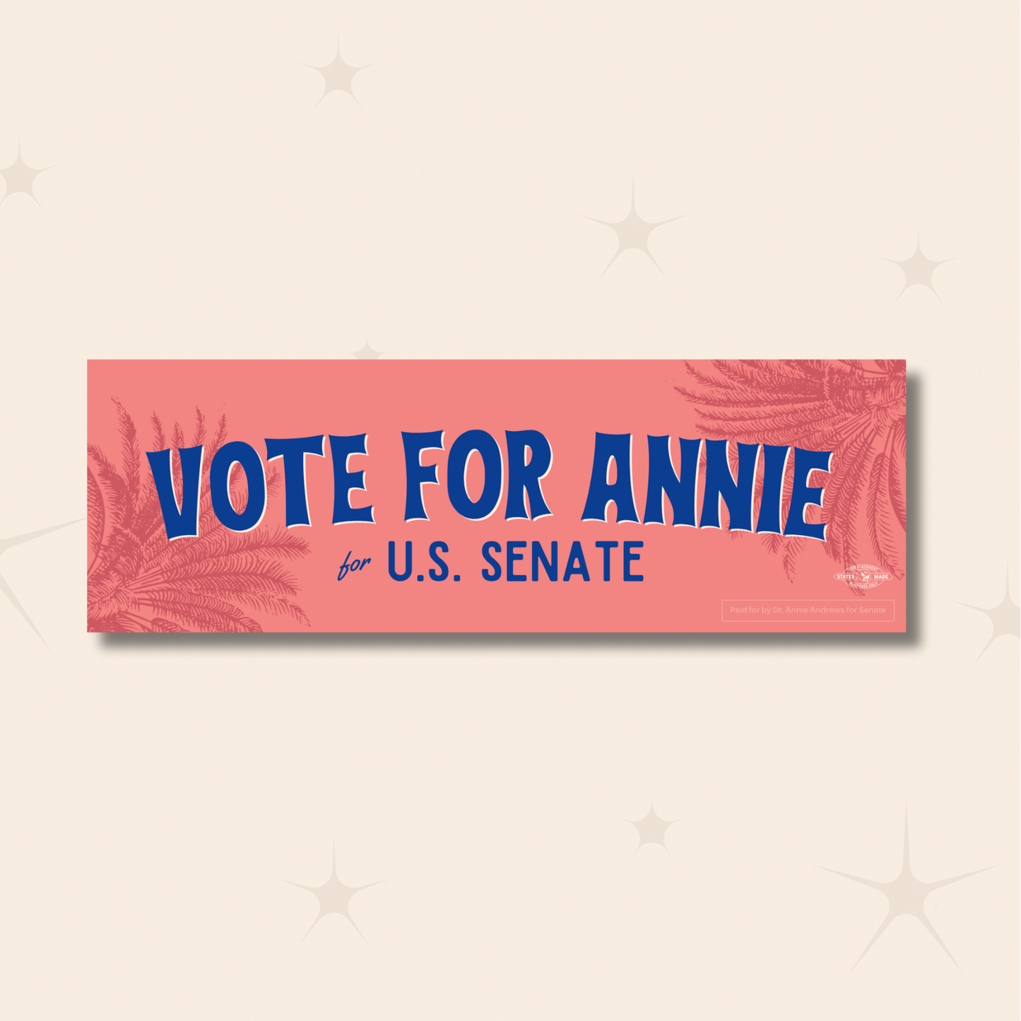 Vote for Annie Bumper Sticker